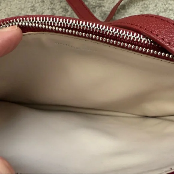Burberry Crimson Leather Crossbody Bag - Picture 6 of 9